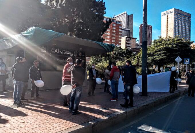 Comerciantes del centro de Bogotá recuperaron el CAI de San Diego,