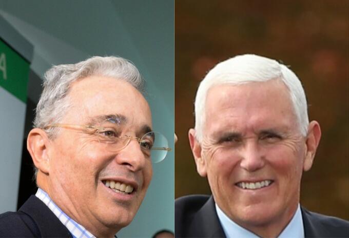 Álvaro Uribe y Mike Pence Álvaro Uribe y Mike Pence