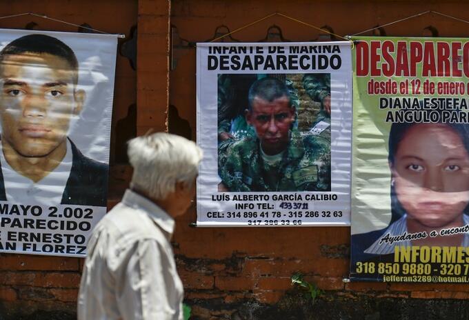Búsqueda de personas desaparecidas en Colombia.