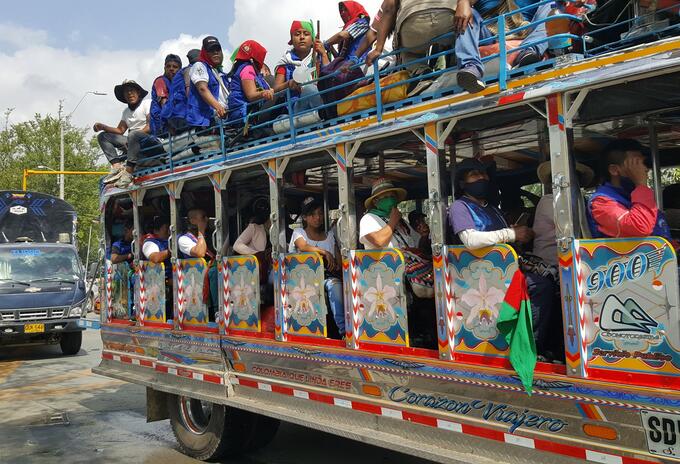 Durante 3 días las comunidades indígenas permanecieron asentadas en Cali.