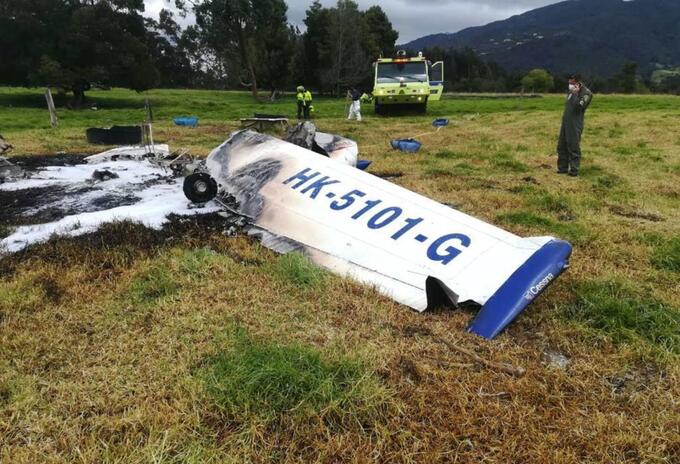 Accidente de aeronave en el norte de Bogotá Accidente de aeronave en el norte de Bogotá