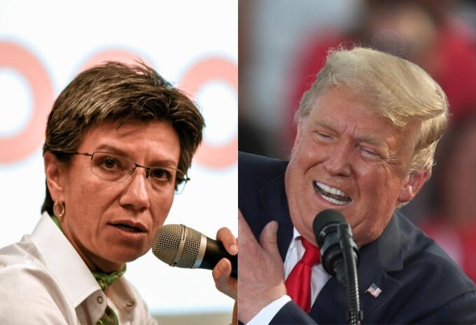 Claudia López y Donald Trump Claudia López y Donald Trump