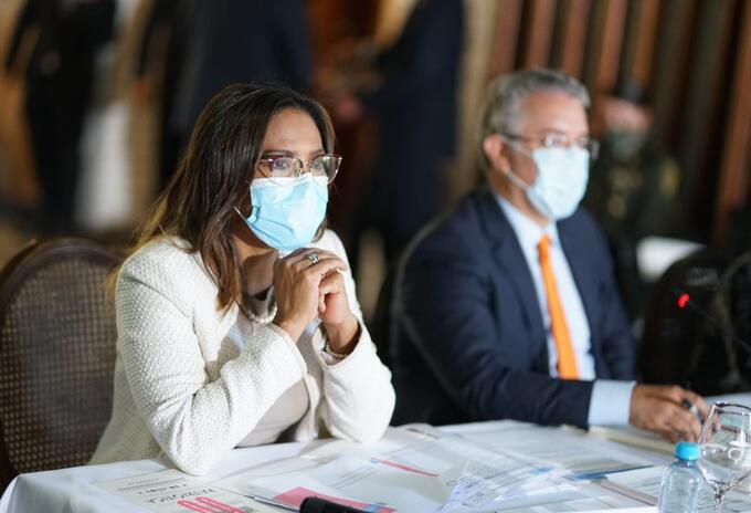 Carmen Vásquez e Iván Duque