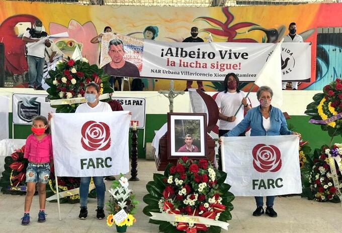 Honras fúnebres de excombatiente de las Farc asesinado en el Meta