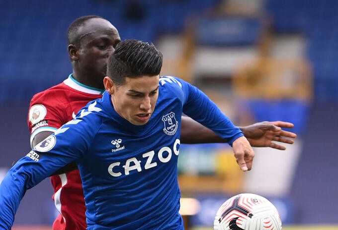 James Rodríguez, Everton vs Liverpool