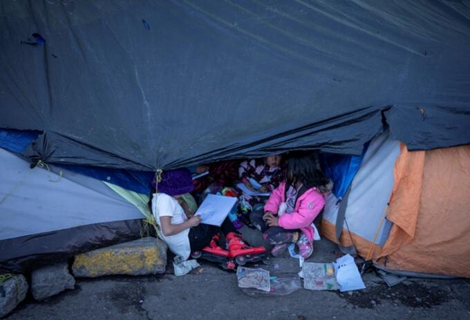 Niños migrantes.