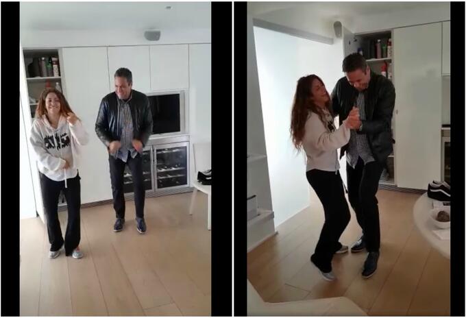 Shakira bailando con su hermano Shakira bailando con su hermano