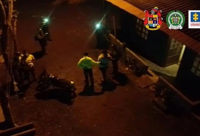 Momento de la captura de los sindicados en Urabá.