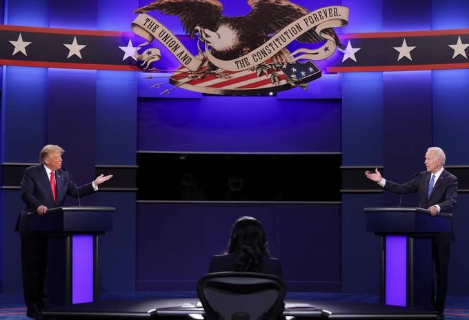 Debate entre Trump y Biden.