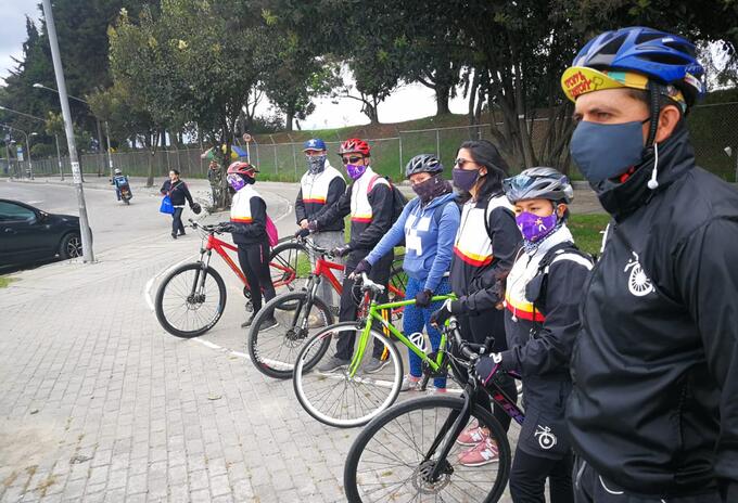 Equipo de Al Trabajo en Bici, del IDRD