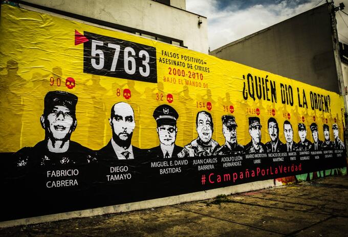 Este era el mural que hace cinco días fue pintado sobre la calle 62 con carrera séptima.