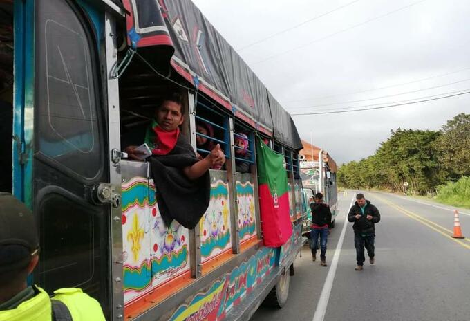 Indígenas se concentran en Caloto
