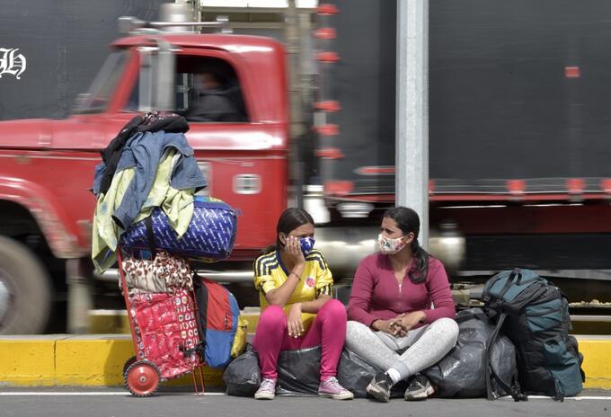 Migrantes venezolanos en Colombia.