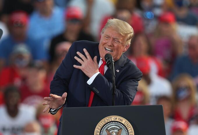 Donald Trump durante un acto de campaña Donald Trump durante un acto de campaña