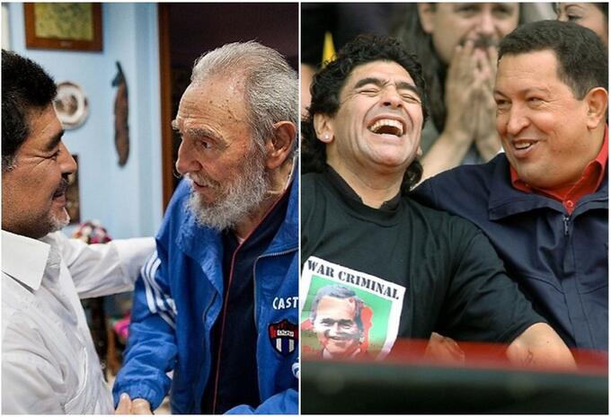 Maradona, Castro y Chávez Maradona, Castro y Chávez