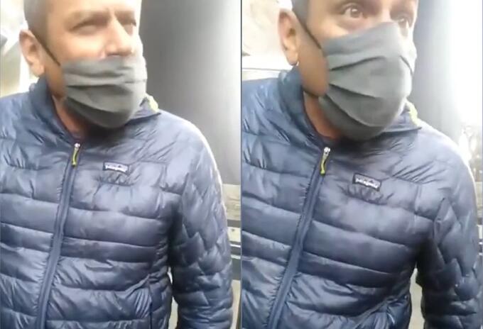 Hombre humilla a repartidor venezolano