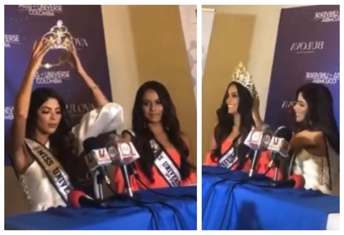 Laura Olascuaga pone la corona a Jenifer Pulgarín, Miss Norte de Santander