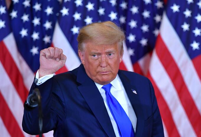 Donald Trump celebra en elecciones 2020