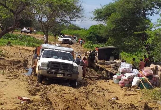 Emergencia por lluvias en La Guajira.