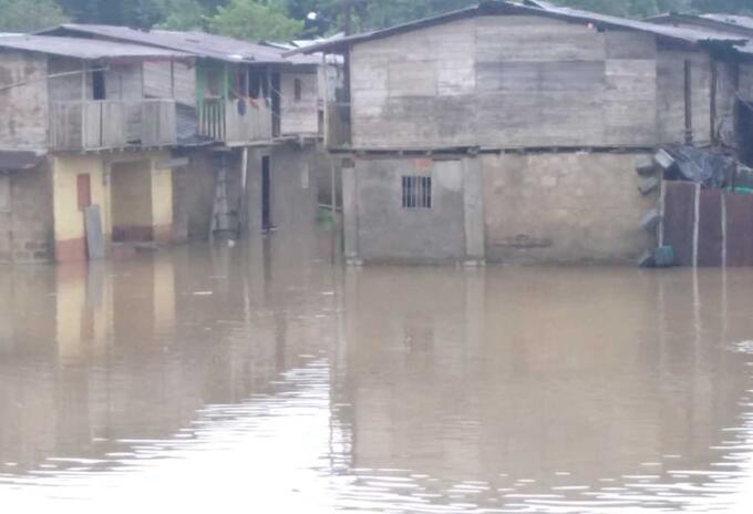 Corregimiento Baraudo en Lloró, Chocó, se inundó.
