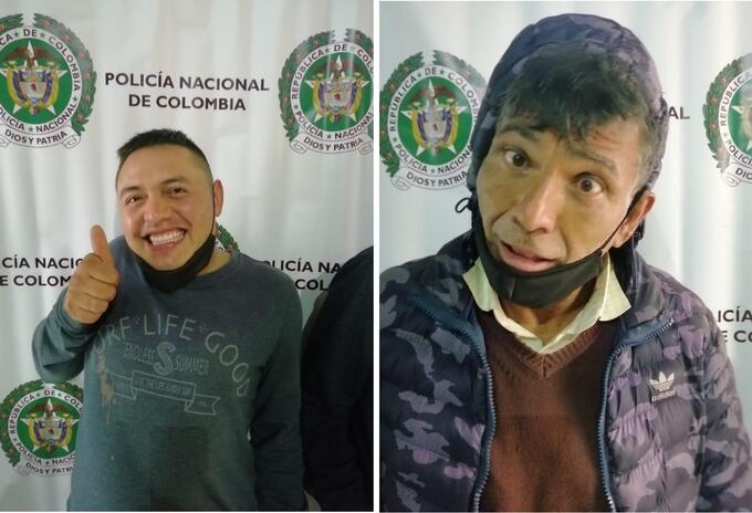 Presuntos ladrones se burlan al momento de ser presentados por la Policía