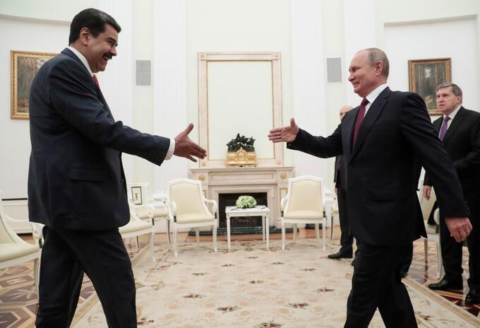 Nicolás Maduro y Vladimir Putin en 2019 Nicolás Maduro y Vladimir Putin en 2019