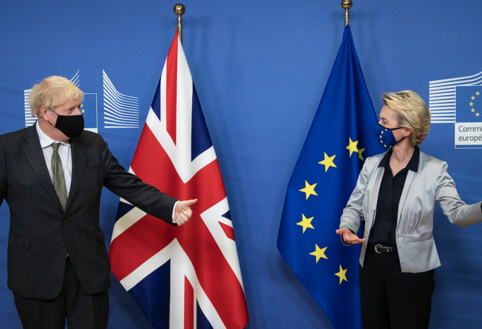Primer Ministro británico, Boris Johnson, y la presidenta de la Comisión Europea, Ursula von der Leyen Brexit Boris Johnson
