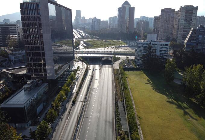 Santiago de Chile en cuarentena