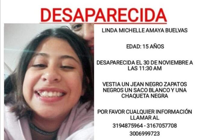Linda Michelle Amaya, reportada como desaparecida