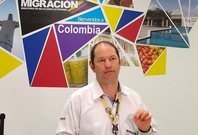 Juan Francisco Espinosa, directo de Migración Colombia.