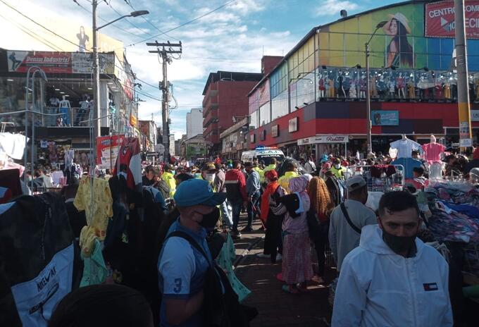 Aglomeraciones en San Victorino