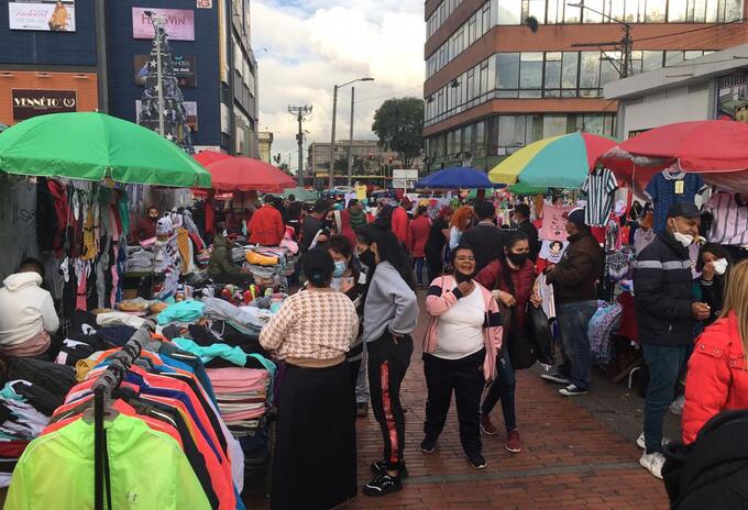 En plena ebullición, el madrugón de San Victorino, durante la pandemia