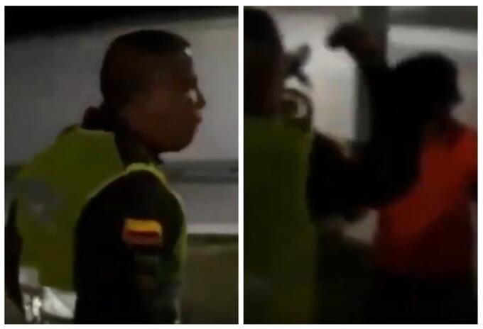 Policía insulta a mujer en Barranquilla