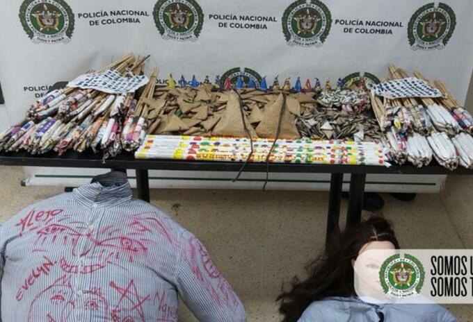 Pólvora incautada en Medellín