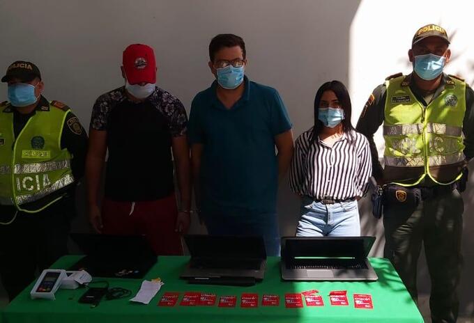 Capturados por delitos informáticos.