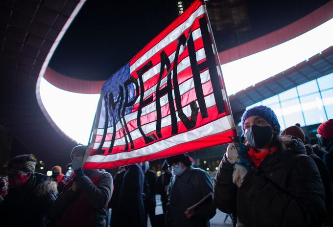 Opositores de Trump piden juicio político (Nueva York) Opositores de Trump piden juicio político (Nueva York)