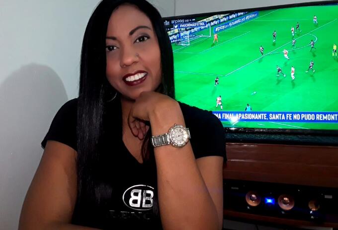 Narradora de fútbol en Colombia
