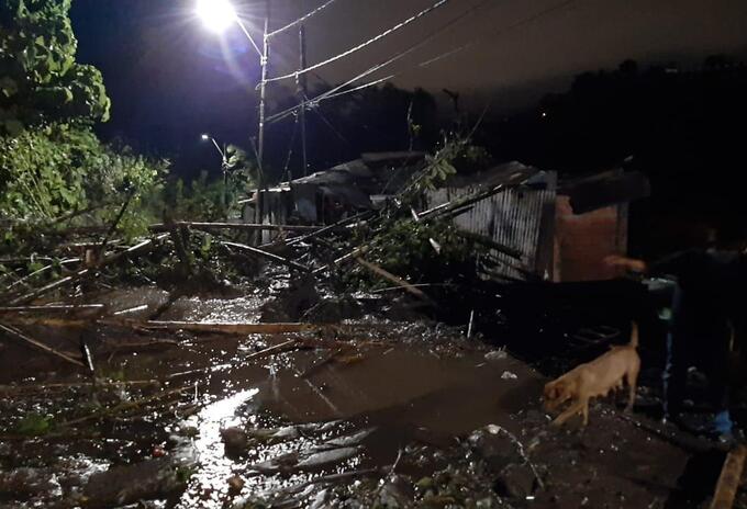 Deslizamiento en barrio Baltazar de Ibagué.
