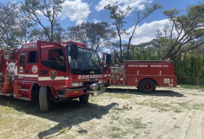 Incendio de cobertura vegetal en Bello, Antioquia.
