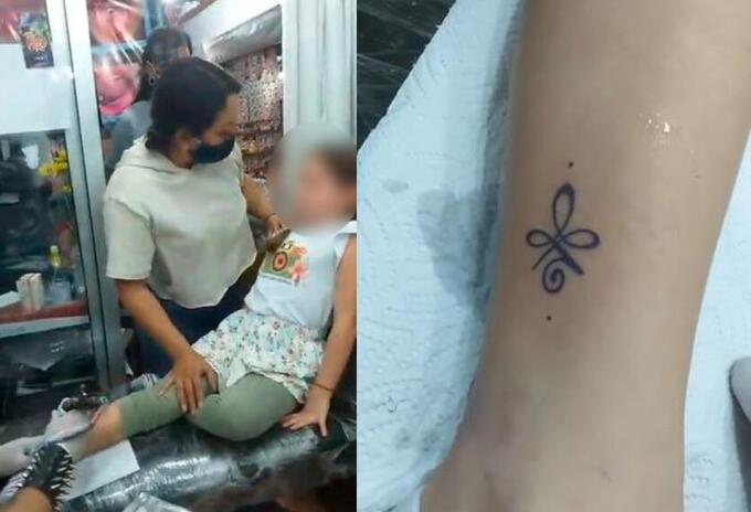 Niña tatuada en Pereira