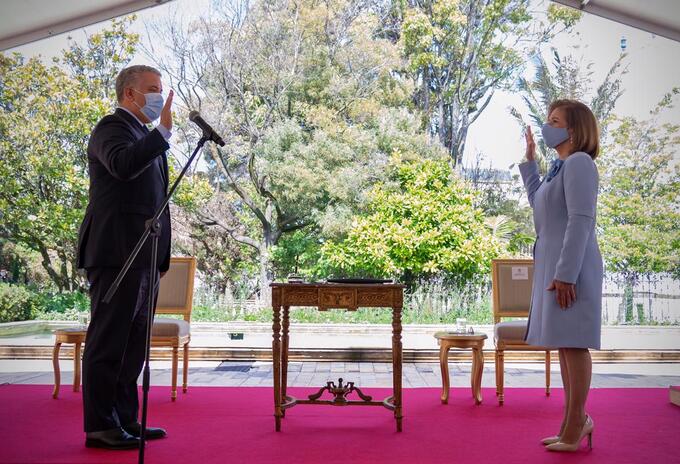 Margarita Cabello se posesionó como procuradora general, ante el presidente Iván Duque.