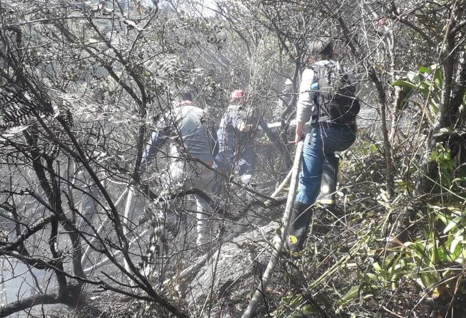 Incendio forestal en Tenjo, Cundinamarca