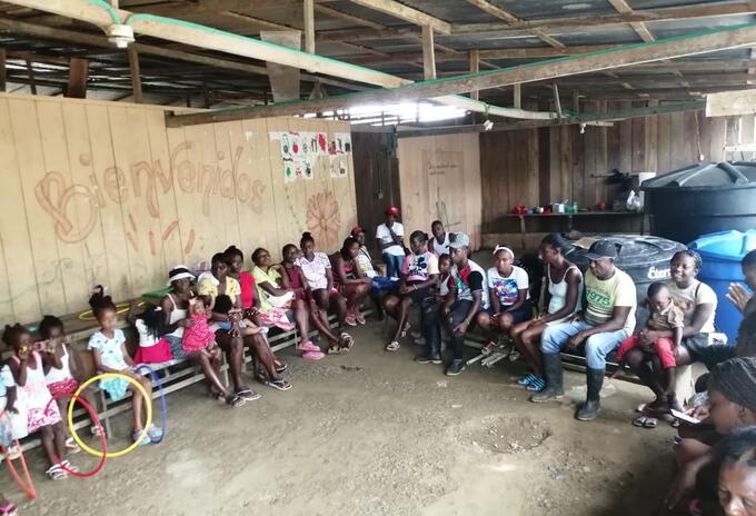 Los desplazados se encuentran en un albergue en el municipios de Roberto Payán