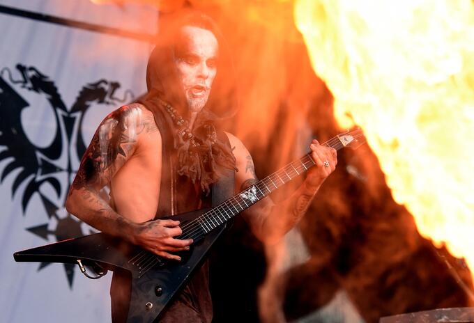Adam Darski, cantante del grupo metal polaco Behemoth Adam Darski, cantante del grupo metal polaco Behemoth