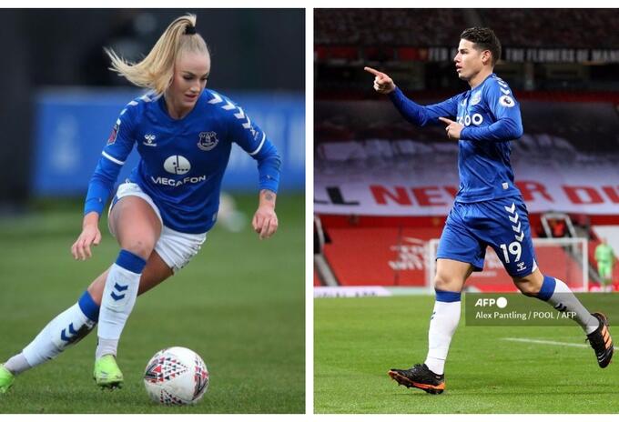 Alisha Lehmann y James Rodríguez