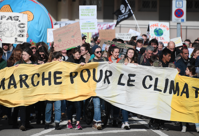 Marcha por el clima en Francia