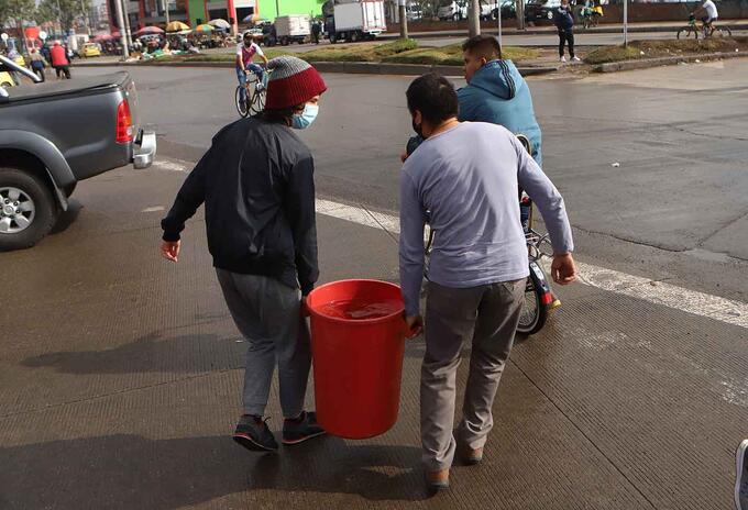 Cortes de agua en Bogotá - obras de acueducto por Metro de Bogotá