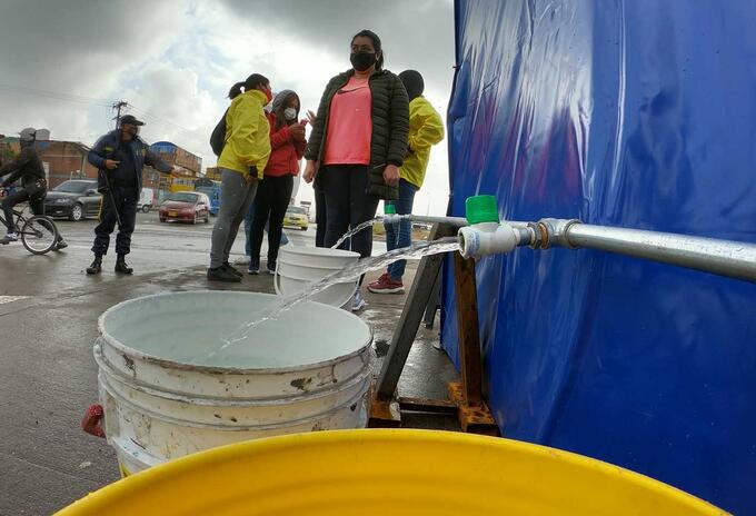 Cortes de agua en Bogotá - obras de acueducto por Metro de Bogotá