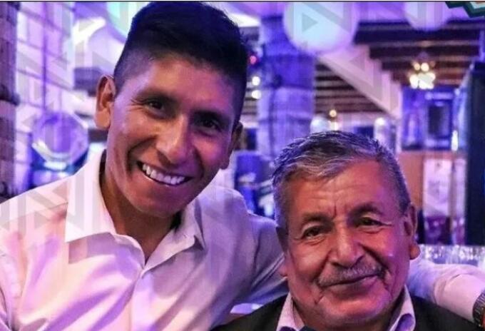 Nairo Quintana y su padre