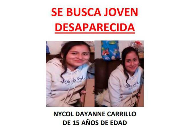 Menor desaparecida en Bogotá